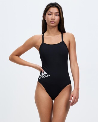 adidas Swim - Women's Black One-Piece Swimsuit - Pro Big Logo